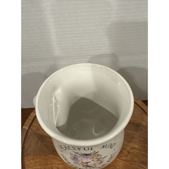 Cozy Cup- Peaceful Mind Grateful Heart 20 oz. Stoneware Nice Hand Hold - Picture 2 of 10